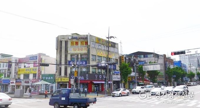 금정역 산본1동2지구 재개발사업 구역 모습 (산본시장 로터리) 