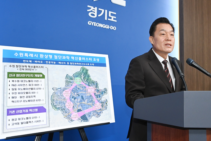 <strong>이재준 수원시장이 발언하고 있다.</strong>