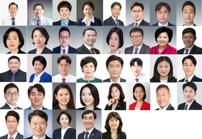 <strong>위 좌측부터 : 이재준 수원특례시장, 이상일 용인특례시장, 김은혜 국회의원, 이언주 국회의원, 서영석 국회의원, 경기도의회 조성환 의원, 이진형 의원, 오석규 의원, 황세주 의원, 이병숙 의원, 이학수 의원, 이오수 의원, 이서영 의원, 임광현 의원, 서성란 의원, 수원시의회 김동은 의원, 정종윤 의원, 김경례 의원, 최원용 의원, 오혜숙 의원, 용인시의회 박인철 의원, 이상욱 의원, 기주옥 의원, 안양시의회 박준모 의원, 허원구 의원, 파주시의회 손성익 의원, 이진아 의원, 광주시의회 최서윤 의원, 오산시의회 전예슬 의원, 과천시의회 황선희 의원, 광명시의회 이재한 의원, 시흥시의회 김진영 의원, 포천시의회 임종훈 의원, 이천시의회 김재현 의원, 평택시의회 김명숙 의원, 염종현 의원(경기도의회 11대 전반기 의장), 최미금 (사)한국여성유권자경기연맹 회장.</strong>