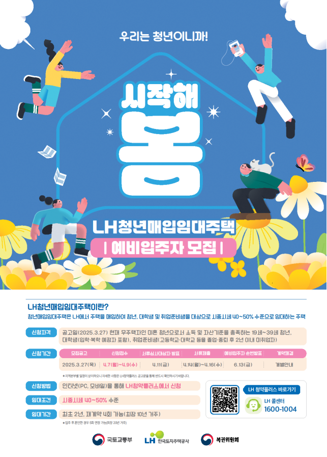 <strong>‘25년 1차 청년 매입임대주택 홍보 포스터</strong>