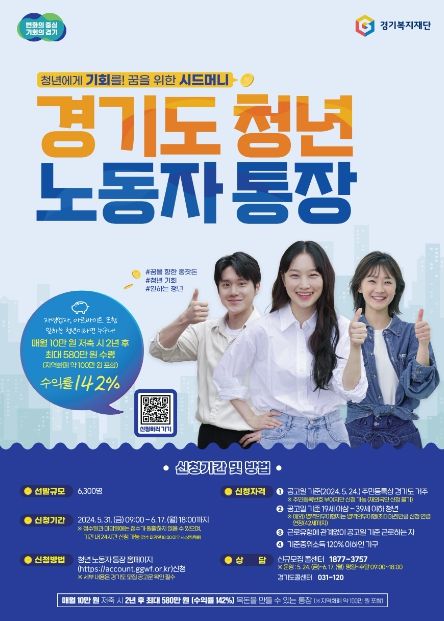 경기도 청년 노동자 통장 홍보 포스터