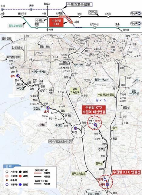 수원발 KTX 직결사업 설명 이미지