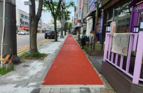 상갈동 보행환경 개선공사 후