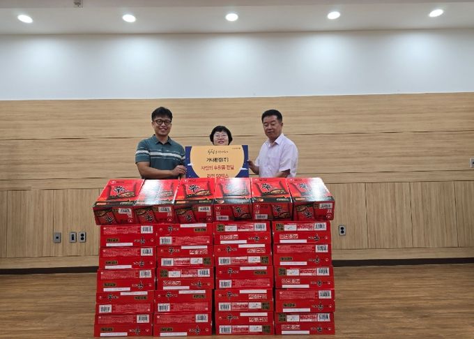 가나환경(주), 시흥시 정왕4동에 추석맞이 사랑의 후원 물품 기부