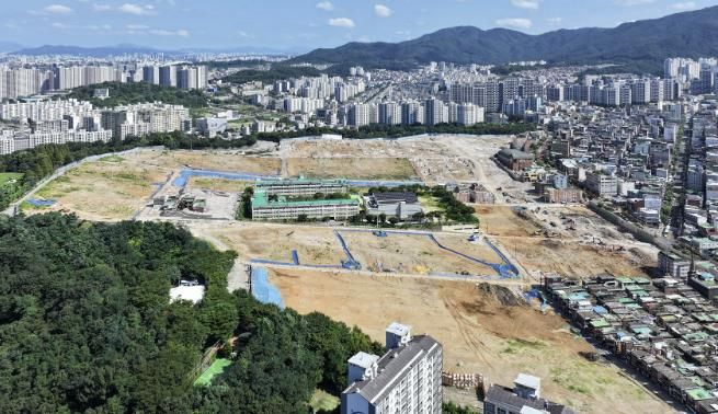 상대원2구역 재개발사업부지 전경 사진