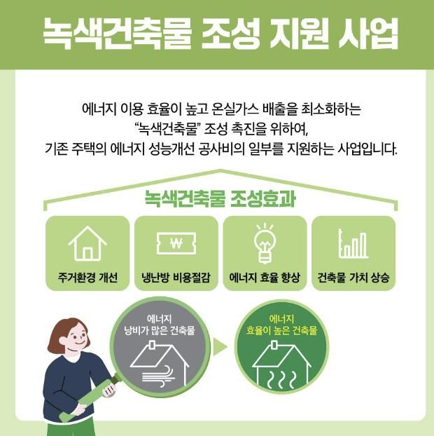 녹색건축물 조성 지원사업 안내문