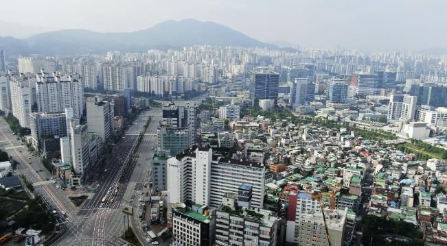 인덕원사거리에서 바라본 안양전경