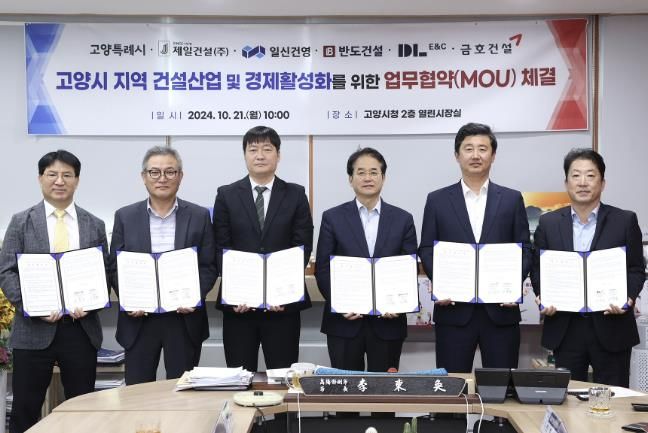 고양시 지역건설사업 및 경제활성화를 위한 업무협약식
