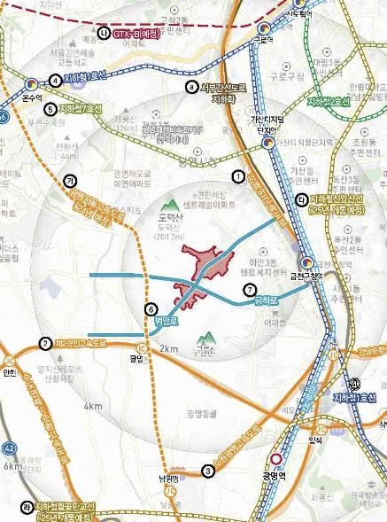 광명하안2 공공주택지구 위치도
