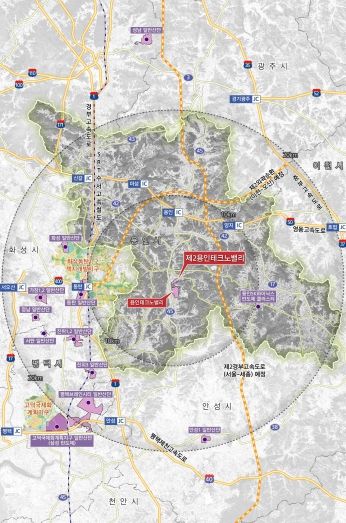 제2용인테크노밸리 위치도