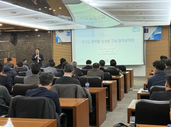 경기도, 권역별 대개발 구상 정책설명회 개최. 민간기업 의견 수렴