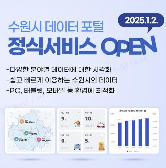 수원시 데이터 포털 홍보물