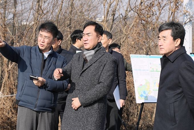 정장선 평택시장 고덕국제화계획지구 현장 방문