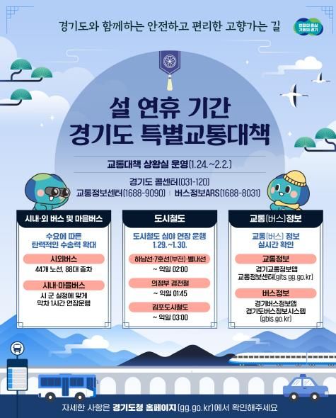 설연휴 특별교통대책 추진 관련 인포그래픽