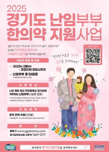 파주시, 저출산 극복 위한 한방난임 대상자 모집