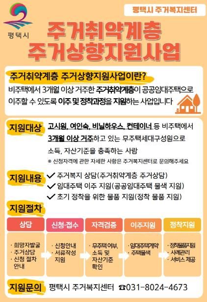 평택시 주거복지센터, 2025년 주거 취약계층 집중 발굴 홍보