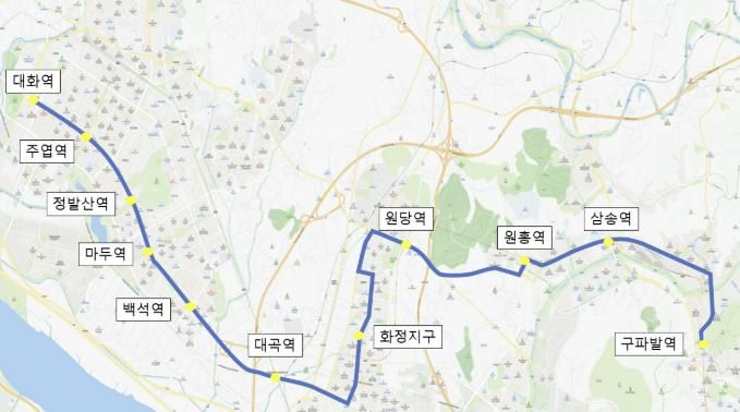 심야버스 N999번 노선도