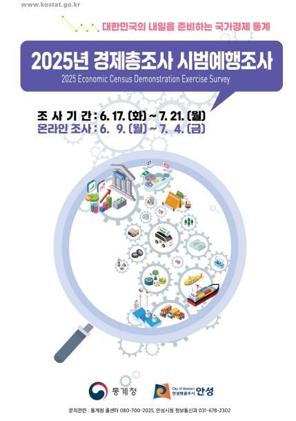 안성시, 2025년 경제총조사 시범예행조사 실시