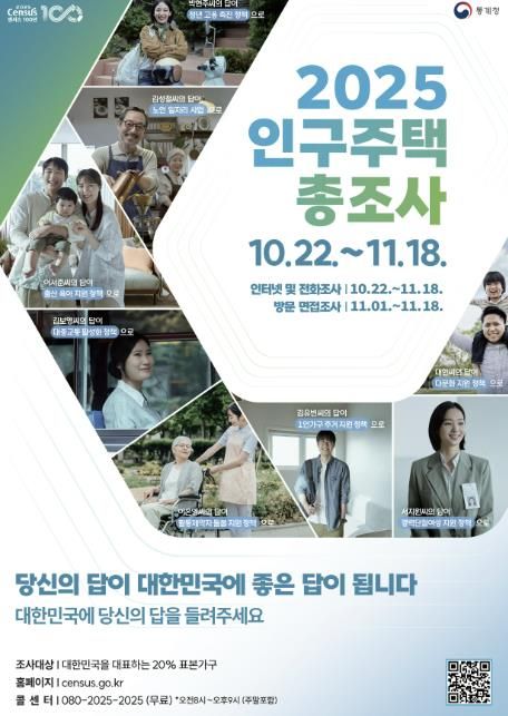 2025 인구주택총조사 홍보 포스터
