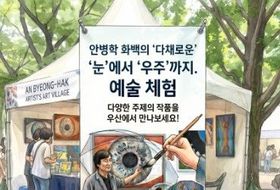 버려진 우산이 작품으로…광명시, 안병학 화백과 함께하는 업사이클 체험 ‘눈길’